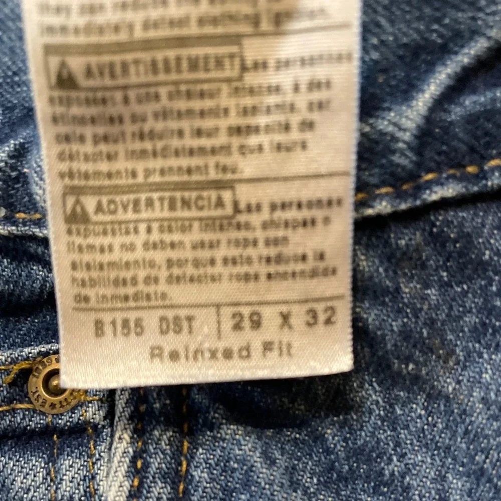 Carhartt Insulated Relaxed Fit Straight Leg Denim Jean Blue High Rise Mens 29x32